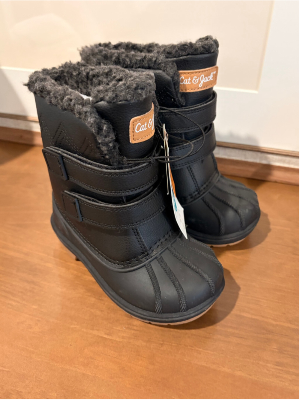 Toddler Kids' Cat & Jack Denver Waterproof Winter Snow Boots Black Size 8 NWT